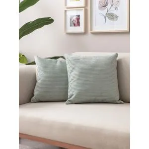 Green 2029 Light Green Cushion Cover Set (2 Pieces)