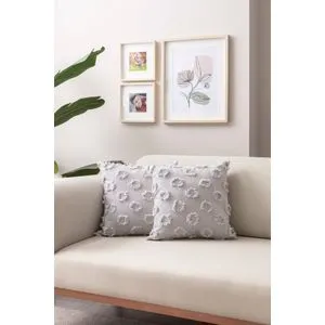 Grey 2029 Grey Cushion Cover Set (2 Pieces)