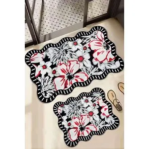 Grocen Multicolor Bathmat Set (2 Pieces)