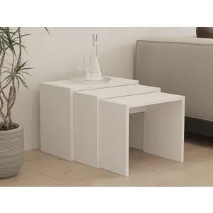 Grops White Nesting Table (3 Pieces)