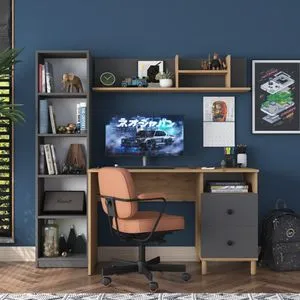HA115 - 2643 Walnut
Anthracite Study Desk