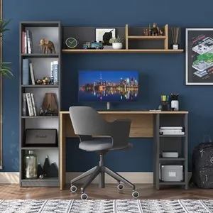 HA125 - 2699 Walnut
Anthracite Study Desk & Bookshelf