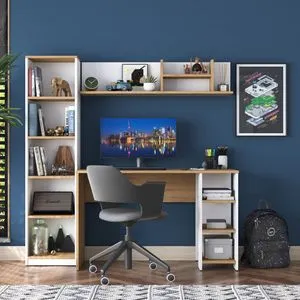 HA125 - 3428 Walnut
White Study Desk