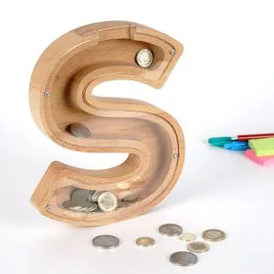 HAKUMS Brown
White Decorative Penny Bank
