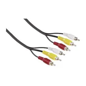 Hama audio kabl 3xRCA(činč)(m) - 3xRCA(činč)(m) 2m (Crni)