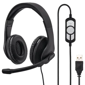 HAMA Žične slušalice HS-USB300 (Crne)