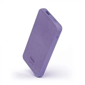 Hama "Fabric 10" Power bank, 10000 mAh, lila    USB-A + USB-C