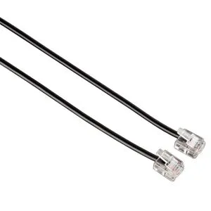 Hama telefonski kabl 6p4c na 6p4c, crni, 15m