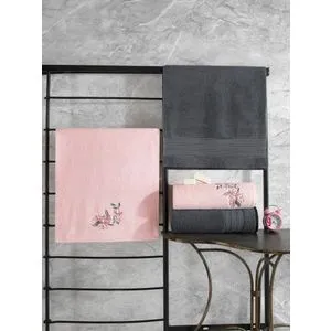 Hamam Setı Colorful - Anthracite, Pink Anthracite
Pink Towel Set (4 Pieces)