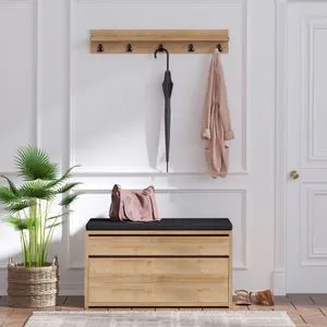 Hanah Home Boby Oak Black Predsoblje