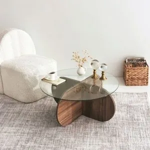 Hanah Home Bubble - Walnut sto za kafu