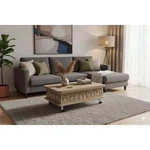 Hanah Home klub sto Adt, 90 cm, Alaska