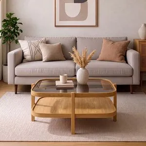 Hanah Home klub sto Alaska 90, 90 cm, hrast