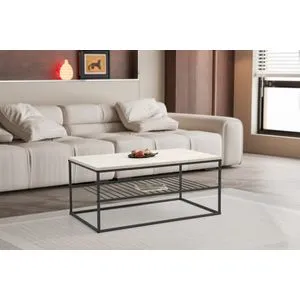 Hanah Home klub sto Asude, 95 cm, crni mermer