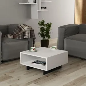 Hanah Home klub sto Hola, 60 cm, beli / antracit