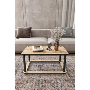 Hanah Home klub sto Hole Rect, 70 cm, hrast