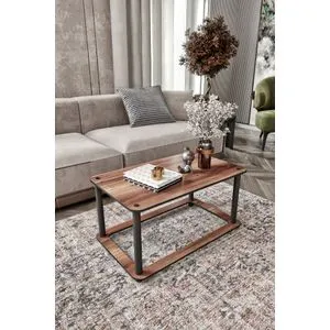 Hanah Home klub sto Hole Rect, 70 cm, orah