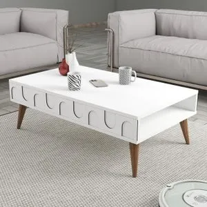 Hanah Home klub sto Lyon 34, 105 cm, beli / orah