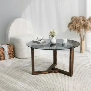 Hanah Home klub sto Miro, 75 cm, Fume
