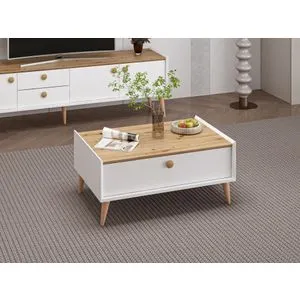 Hanah Home klub sto Mitra 9090, 90 cm, beli / Artisan