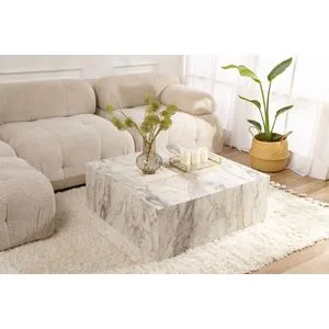 Hanah Home klub sto Prizma Freesia, 90 cm, mermer