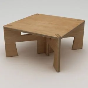 Hanah Home klub sto Tabula Natural Wood, 75 cm