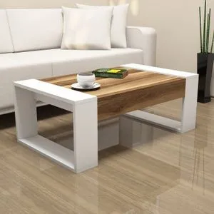 Hanah Home klub sto Venüs, 102 cm, orah / beli