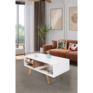 Hanah Home klub sto Venüs 2031, 90 cm, beli / orah