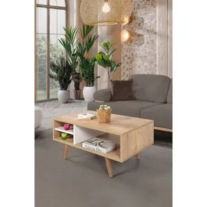 Hanah Home klub sto Venüs 2032, 90 cm, hrast Sapphire / beli