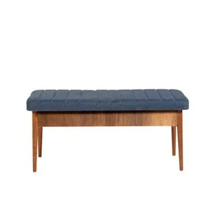 Hanah Home klupa Vina Bench Dark Blue, Walnut WalnutDark, 110 cm, plava
