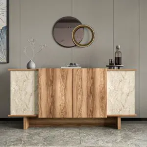 Hanah Home konzola Diana, 180 cm, travertin / orah