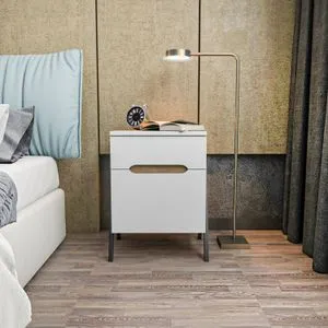 Hanah Home noćni ormarić Neva, 45 cm, orah / beli