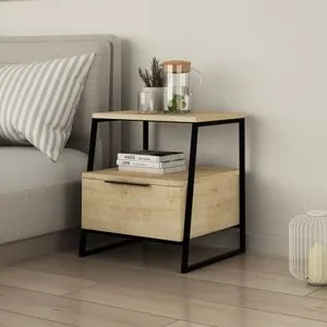 Hanah Home noćni ormarić Pal, 45 cm, hrast