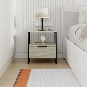 Hanah Home noćni ormarić Pal, 45 cm, travertin