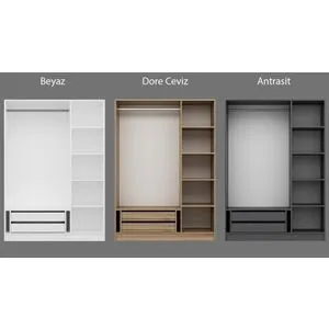 Hanah Home ormar Kale 135 Walnut 210, 135 cm, orah, bez vrata
