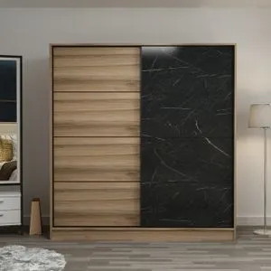 Hanah Home ormar Kale 3981, 180 cm, dore / crni