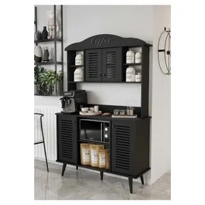 Hanah Home ormar za kafe kutak Avior 120, 120 cm, crni