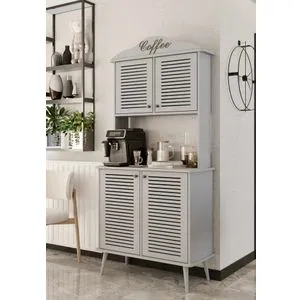Hanah Home ormar za kafe kutak Avior 90, 90 cm, svetlosivi