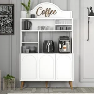 Hanah Home ormar za kafe kutak Lyon 120, 120 cm, beli / orah
