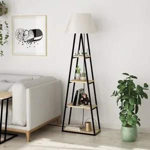 Hanah Home podna lampa Pal, 50 cm, hrast / lan