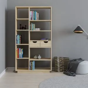 Hanah Home polica za knjige Luma, 80,4 cm, hrast