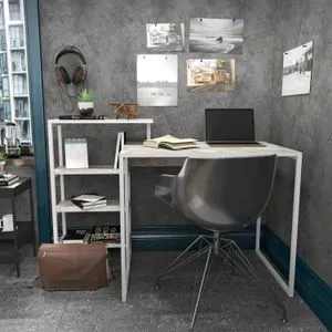 Hanah Home radni sto Rino, 133 cm, beli