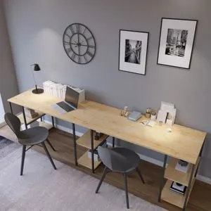 Hanah Home Sade Dizajn Radni Sto L204 Oak Study Desk