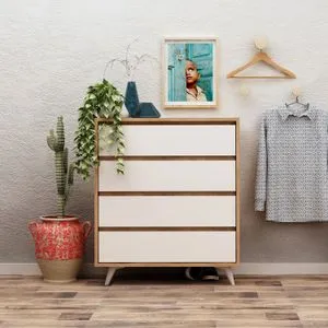 Hanah Home Suvera Oak White Dresser