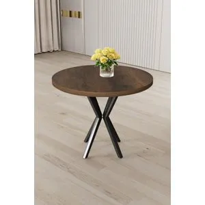 Hanah Home trpezarijski sto Agnes, 90 cm, Baroque / crni