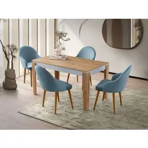 Hanah Home trpezarijski sto Asos 2971, 140 cm, hrast / bela