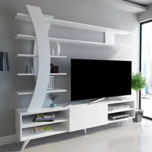 Hanah Home TV komoda Duru, 180 cm, bela