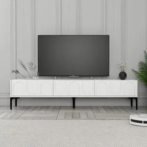 Hanah Home TV komoda Lyon 42, 180 cm, bela / crna