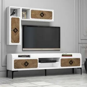 Hanah Home TV komoda Samba, 180 cm, bela / orah
