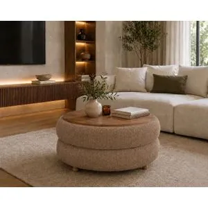 Hanah Home Venüs klub sto Ø 70 cm, braon